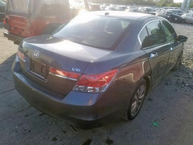 1HGCP3F82CA020581 - 2012 HONDA ACCORD EXL GRAY photo 4