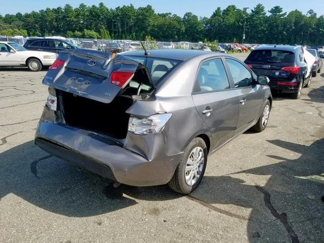 KNAFU4A22A5244403 - 2010 KIA FORTE EX GRAY photo 4