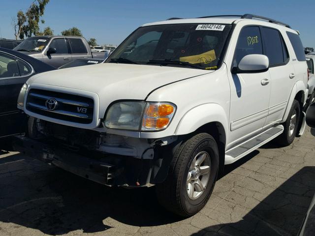 5TDZT38A72S101193 - 2002 TOYOTA SEQUOIA LI WHITE photo 2