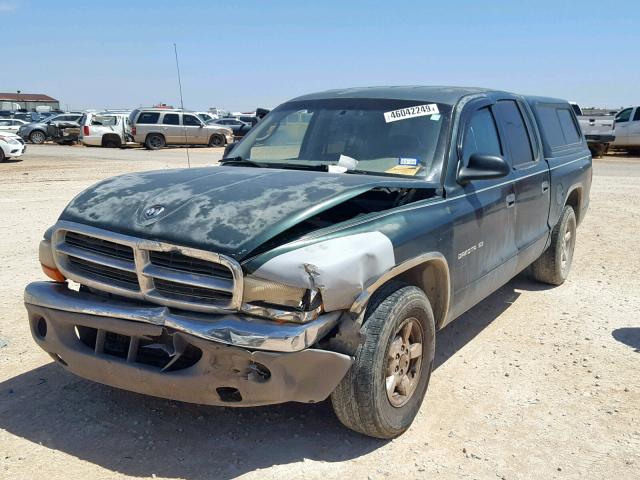 1B7GL2AX71S226507 - 2001 DODGE DAKOTA QUA GREEN photo 2