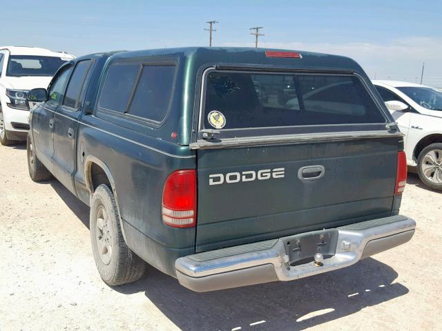 1B7GL2AX71S226507 - 2001 DODGE DAKOTA QUA GREEN photo 3