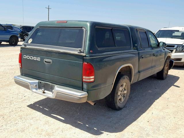 1B7GL2AX71S226507 - 2001 DODGE DAKOTA QUA GREEN photo 4