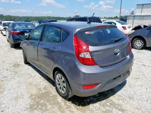 KMHCT5AE6GU287161 - 2016 HYUNDAI ACCENT SE GRAY photo 3