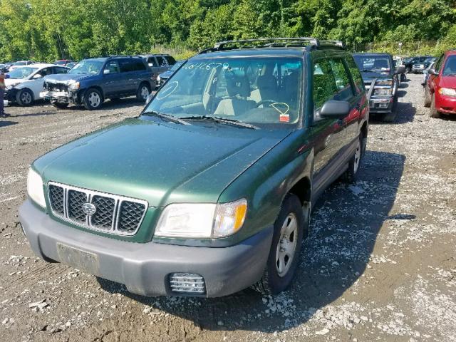 JF1SF63582H725096 - 2002 SUBARU FORESTER L GREEN photo 2