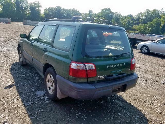 JF1SF63582H725096 - 2002 SUBARU FORESTER L GREEN photo 3