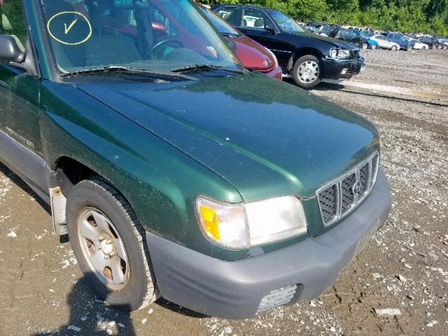 JF1SF63582H725096 - 2002 SUBARU FORESTER L GREEN photo 9