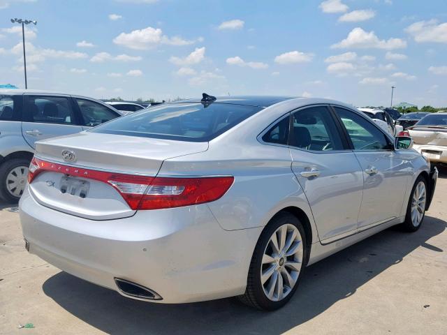 KMHFH4JG8CA156786 - 2012 HYUNDAI AZERA GLS SILVER photo 4