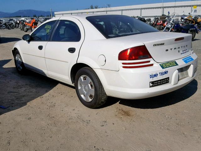 1B3EL36T94N338927 - 2004 DODGE STRATUS SE WHITE photo 3