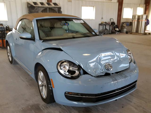 3VW5L7AT4DM822234 - 2013 VOLKSWAGEN BEETLE BLUE photo 1