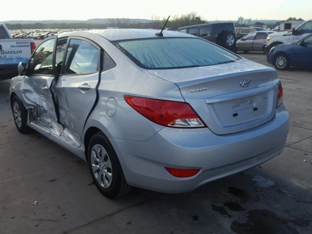 KMHCT4AE4GU073389 - 2016 HYUNDAI ACCENT SE SILVER photo 3