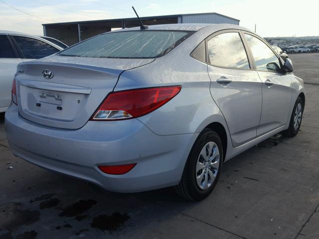 KMHCT4AE4GU073389 - 2016 HYUNDAI ACCENT SE SILVER photo 4