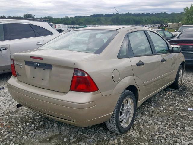 1FAHP34N67W242844 - 2007 FORD FOCUS ZX4 TAN photo 4