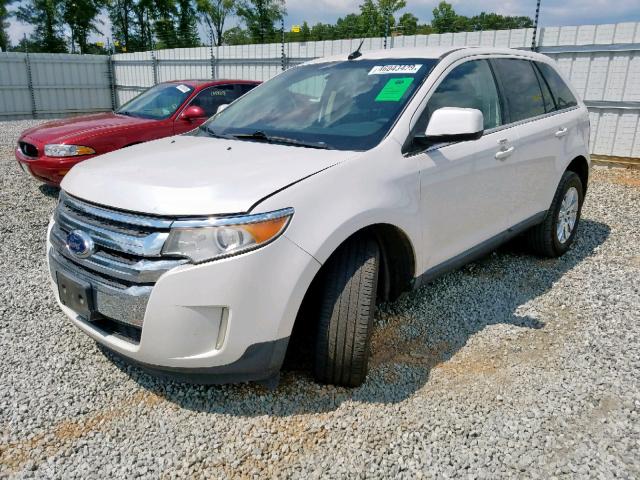 2FMDK3KCXBBA18197 - 2011 FORD EDGE LIMIT WHITE photo 2