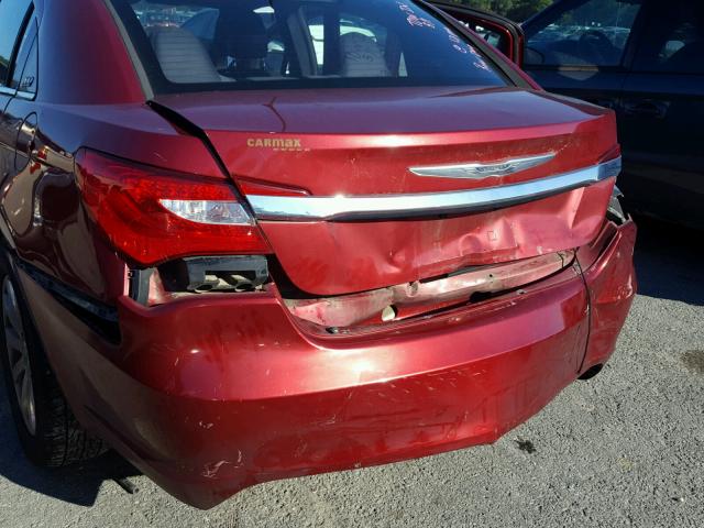 1C3CCBBB2EN118015 - 2014 CHRYSLER 200 TOURIN RED photo 9