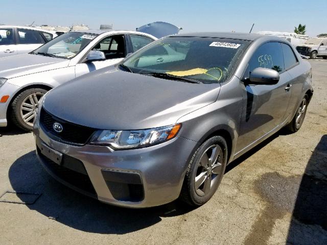 KNAFU6A28C5587005 - 2012 KIA FORTE EX GRAY photo 2