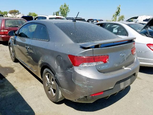 KNAFU6A28C5587005 - 2012 KIA FORTE EX GRAY photo 3