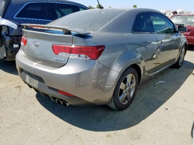 KNAFU6A28C5587005 - 2012 KIA FORTE EX GRAY photo 4