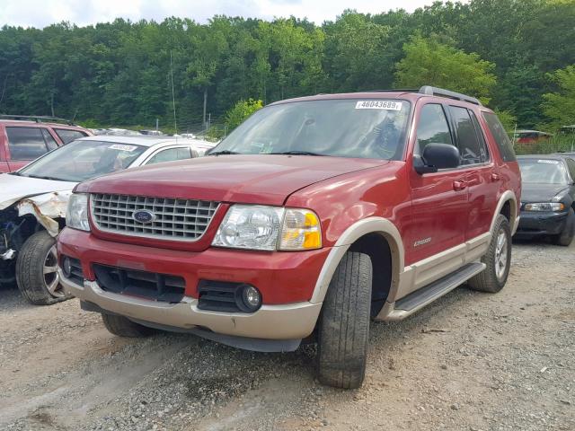 1FMDU74W55UB03147 - 2005 FORD EXPLORER E RED photo 2