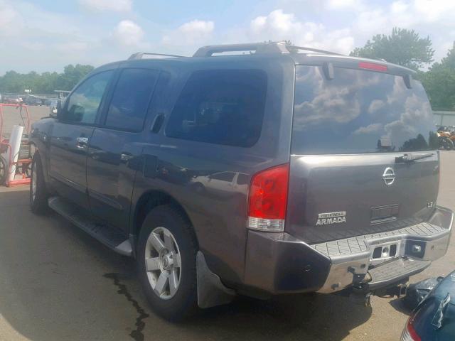 5N1AA08B84N742349 - 2004 NISSAN ARMADA SE GRAY photo 3