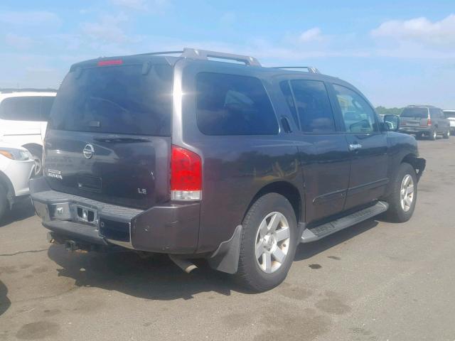 5N1AA08B84N742349 - 2004 NISSAN ARMADA SE GRAY photo 4