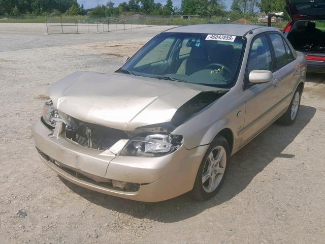 JM1BJ225430137957 - 2003 MAZDA PROTEGE DX TAN photo 2