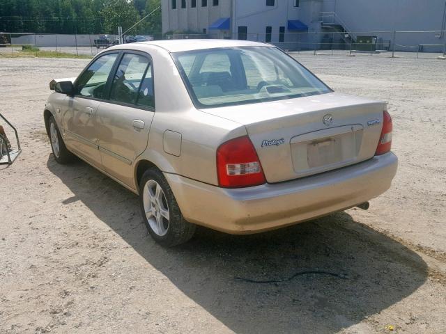 JM1BJ225430137957 - 2003 MAZDA PROTEGE DX TAN photo 3