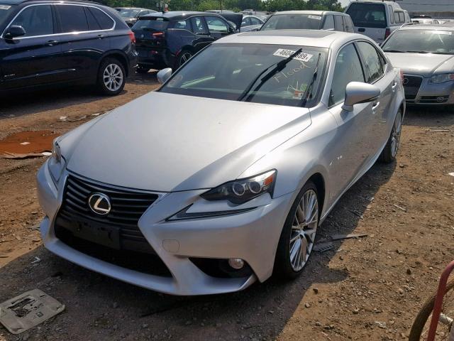 JTHCF1D25E5001697 - 2014 LEXUS IS 250 SILVER photo 2