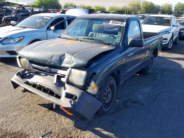 4TANL42N5XZ500959 - 1999 TOYOTA TACOMA GREEN photo 2