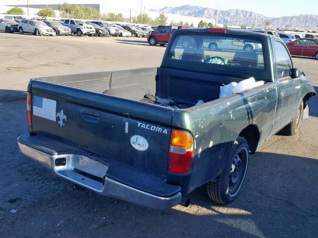 4TANL42N5XZ500959 - 1999 TOYOTA TACOMA GREEN photo 4