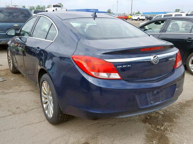 2G4GN5EC3B9195029 - 2011 BUICK REGAL CXL BLUE photo 3