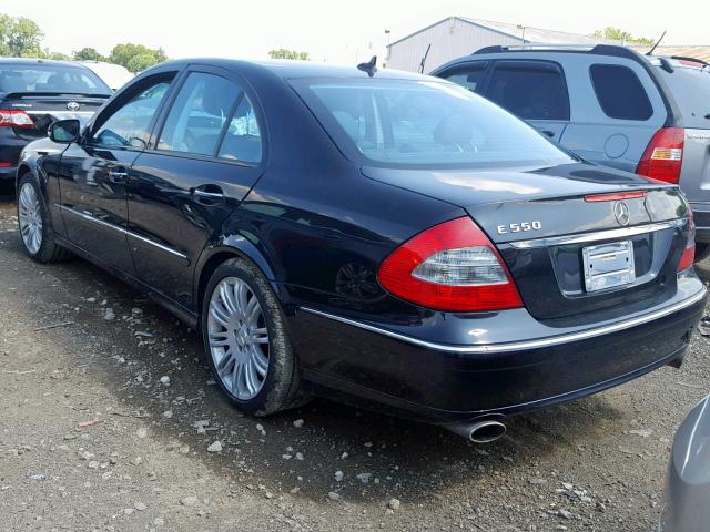 WDBUF72X47A998238 - 2007 MERCEDES-BENZ E 550 BLACK photo 3