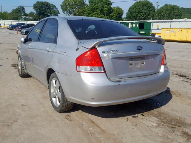 KNAFE121685020272 - 2008 KIA SPECTRA EX SILVER photo 3