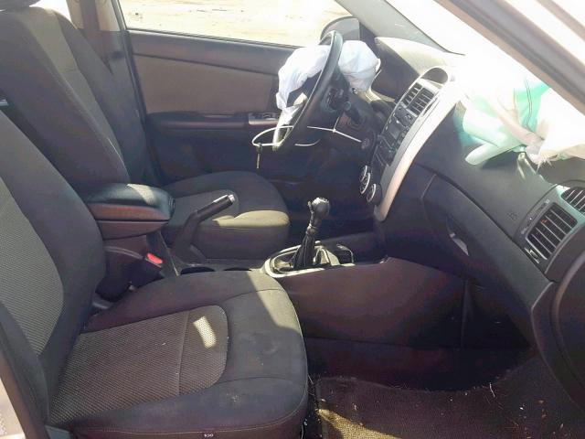 KNAFE121685020272 - 2008 KIA SPECTRA EX SILVER photo 5