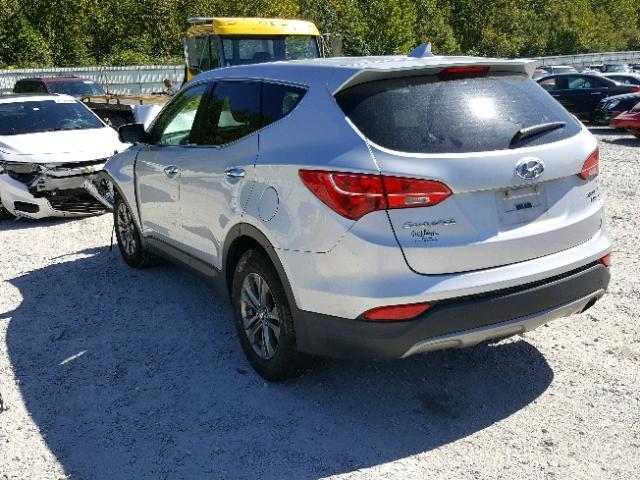 5XYZTDLB0EG150338 - 2014 HYUNDAI SANTA FE S SILVER photo 3