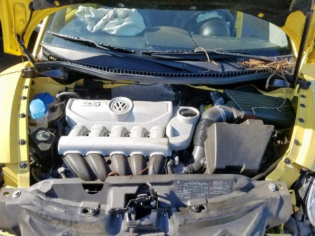 3VWPW3AG0AM017435 - 2010 VOLKSWAGEN NEW BEETLE ყვითელი ფოტო 7