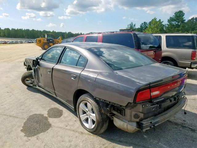 2C3CDXBG9EH239395 - 2014 DODGE CHARGER SE GRAY photo 3