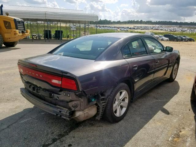 2C3CDXBG9EH239395 - 2014 DODGE CHARGER SE GRAY photo 4