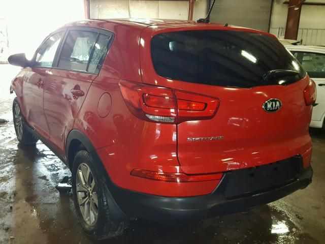 KNDPB3ACXF7770130 - 2015 KIA SPORTAGE L RED photo 3