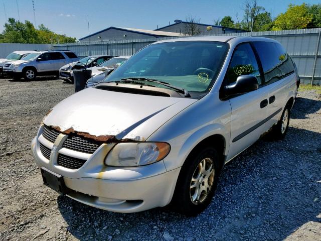 1D4GP25363B225544 - 2003 DODGE CARAVAN SE SILVER photo 2