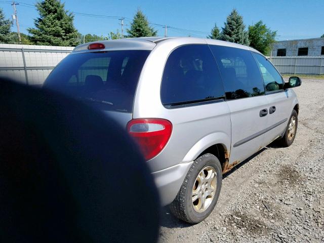 1D4GP25363B225544 - 2003 DODGE CARAVAN SE SILVER photo 4