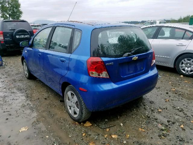 KL1TD66626B679371 - 2006 CHEVROLET AVEO BASE ლურჯი ფოტო 3