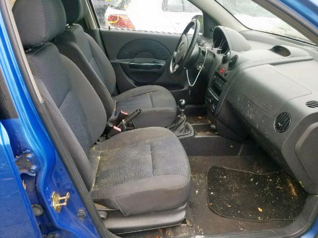 KL1TD66626B679371 - 2006 CHEVROLET AVEO BASE ლურჯი ფოტო 5