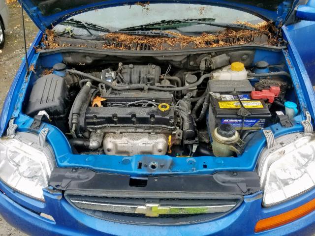 KL1TD66626B679371 - 2006 CHEVROLET AVEO BASE ლურჯი ფოტო 7