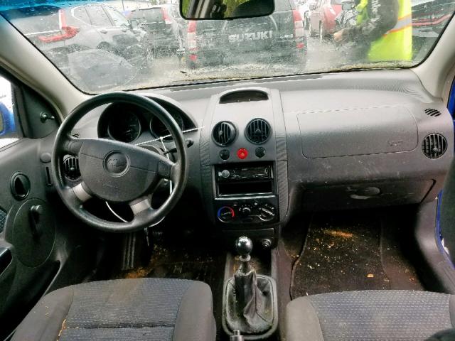 KL1TD66626B679371 - 2006 CHEVROLET AVEO BASE ლურჯი ფოტო 9