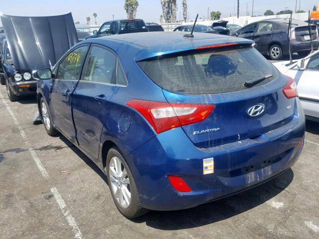 KMHD35LH7FU250601 - 2015 HYUNDAI ELANTRA GT BLUE photo 3