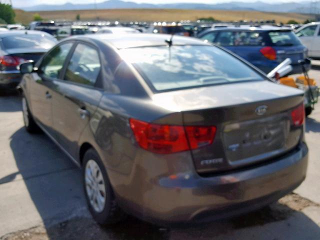 KNAFU4A29A5824585 - 2010 KIA FORTE EX CHARCOAL photo 3