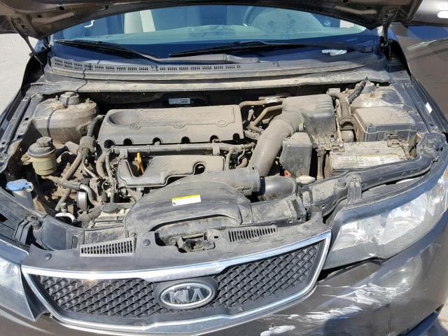 KNAFU4A29A5824585 - 2010 KIA FORTE EX CHARCOAL photo 7