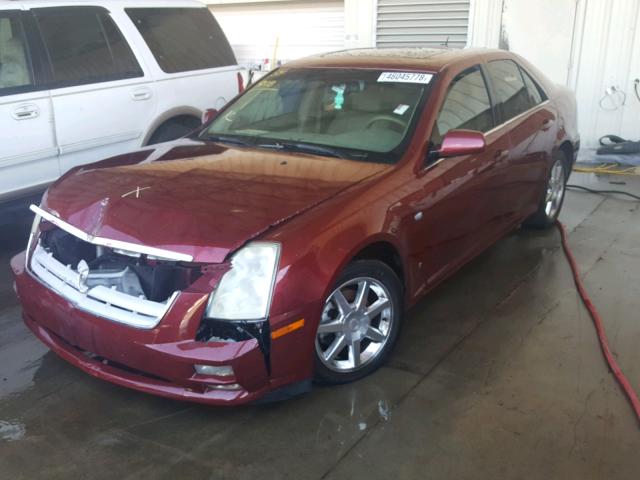 1G6DC67A860194542 - 2006 CADILLAC STS BURGUNDY photo 2