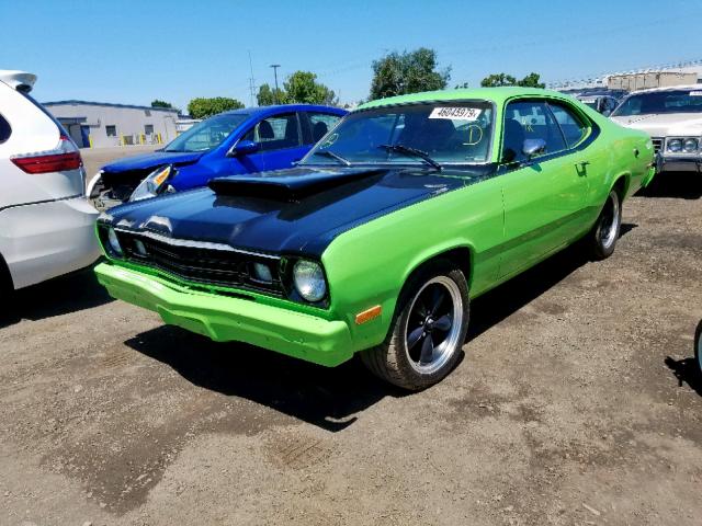 VL29C4G273821 - 1974 PLYMOUTH DUSTER TWO TONE photo 2