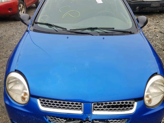 1B3ES56C05D268479 - 2005 DODGE NEON SXT BLUE photo 7